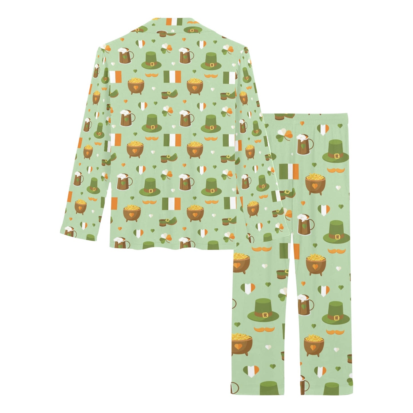 St Patricks Day Print Design LKS302 Women's Long Pajama Set