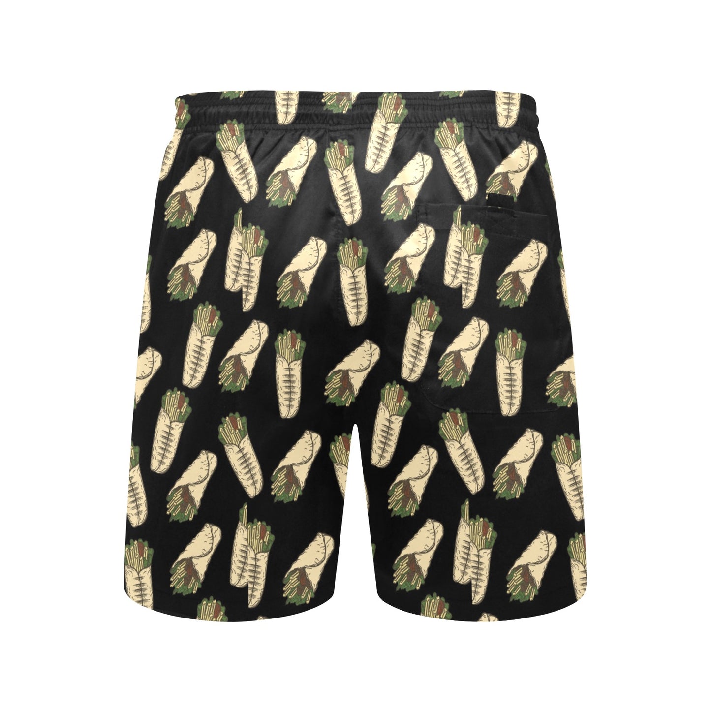 Burrito Print Design LKS303 Men's Swim Trunks Beach Shorts