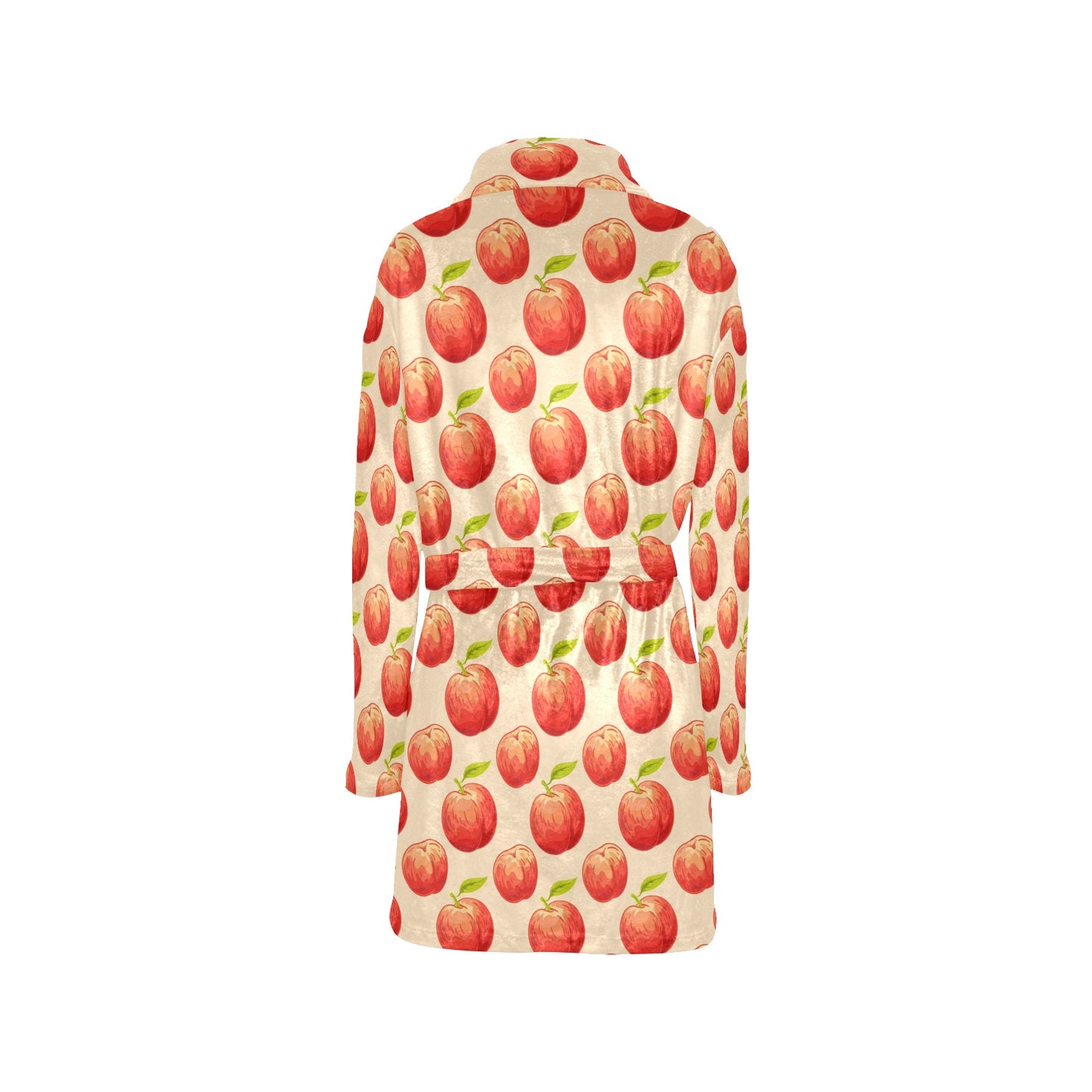 Peach Pattern Print Design A03 Women's Fleece Robe