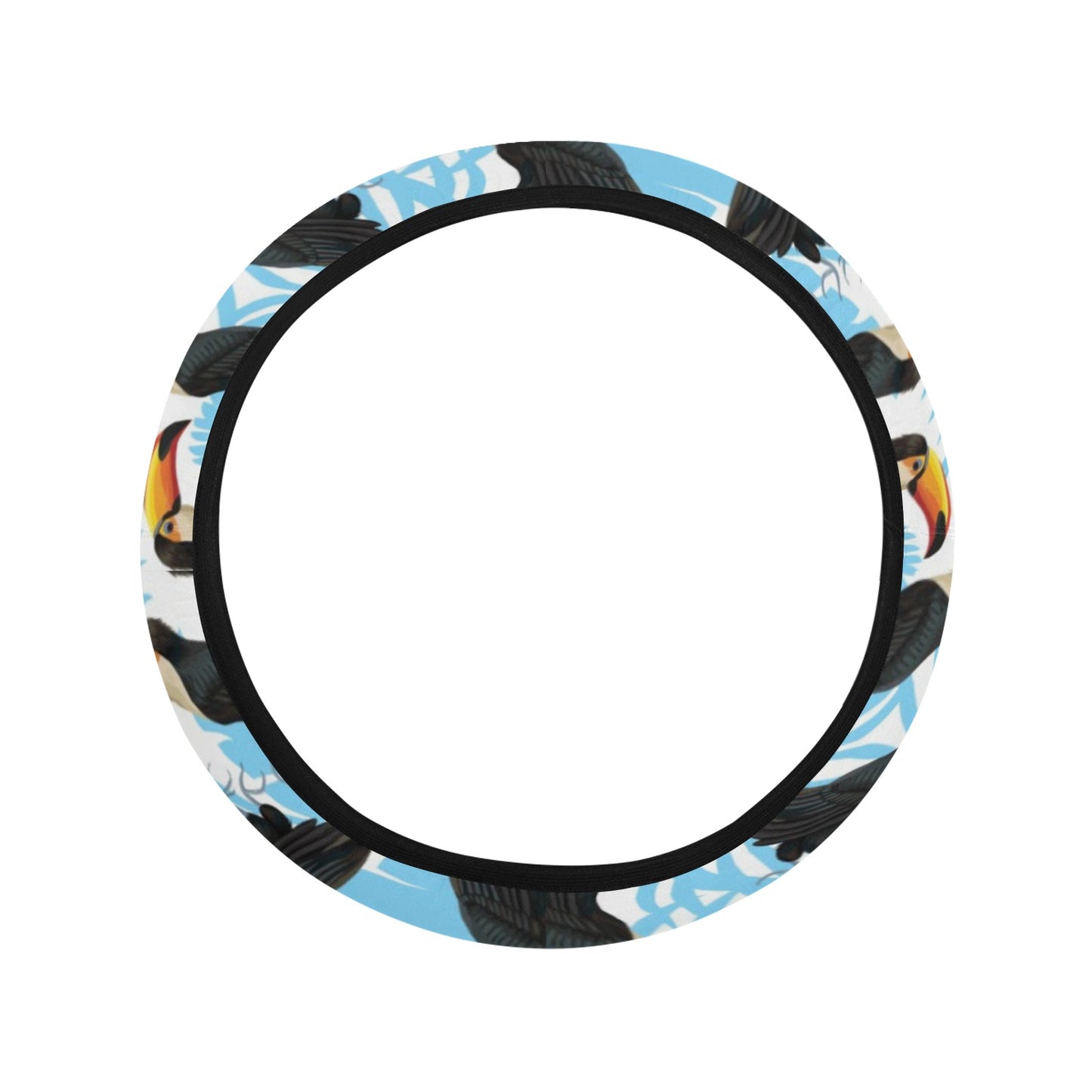 Toucan Print Design LKS303 Steering Wheel Cover with Elastic Edge