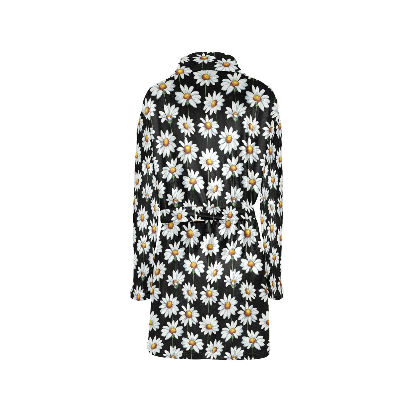 Daisy Print Pattern Women's Fleece Robe