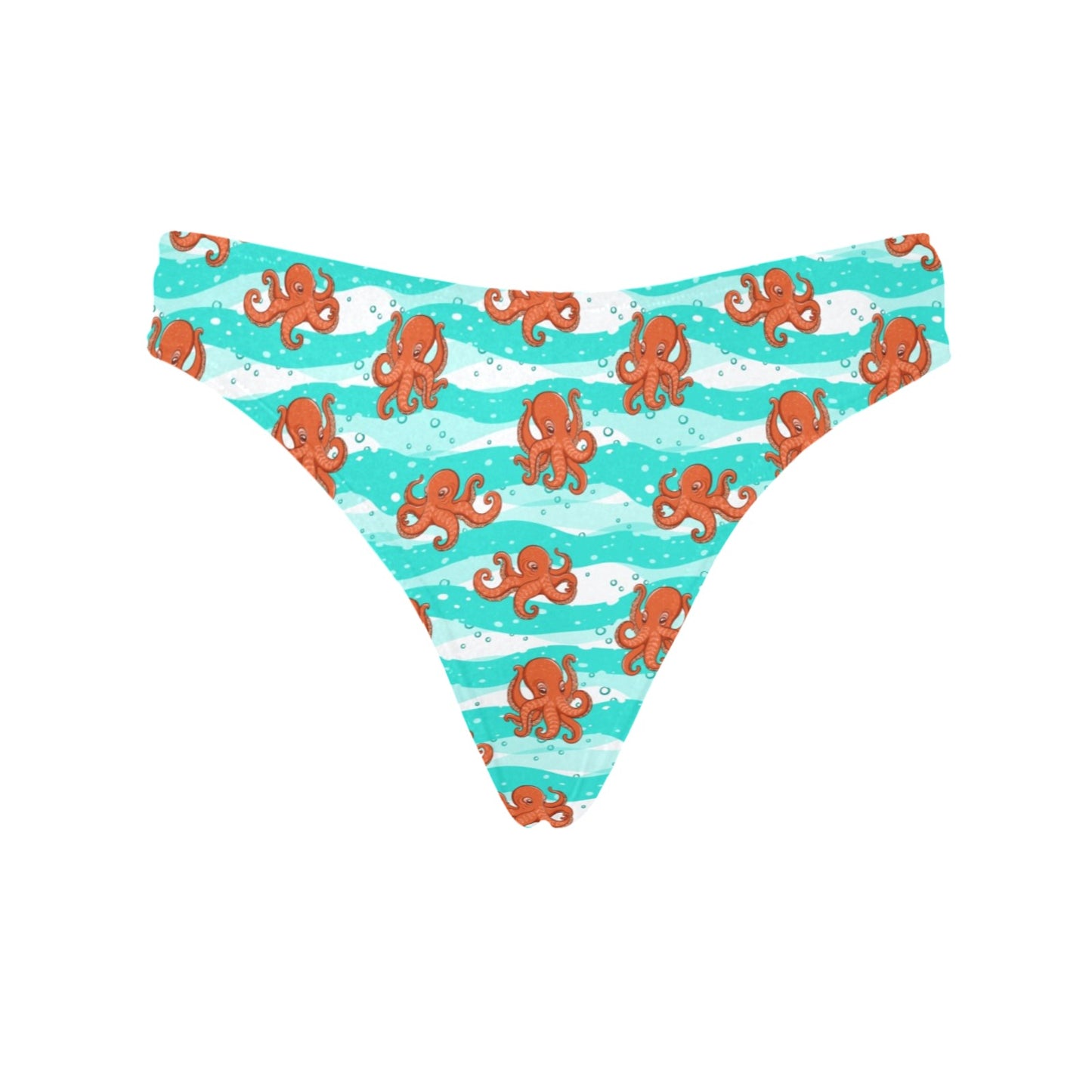 Octopus Cute Design Print Themed Women's Thongs