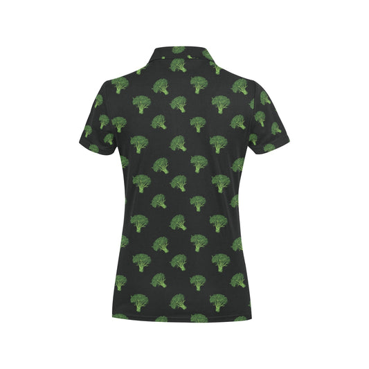 Broccoli Pattern Print Design 04 Women's Polo Shirt