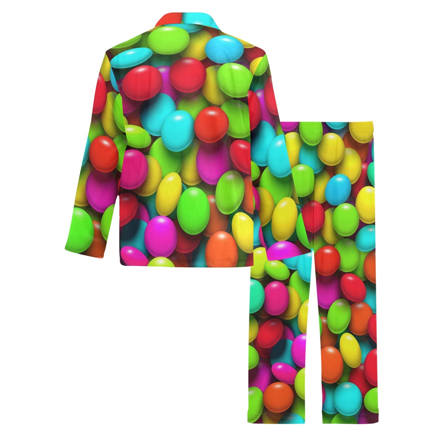 Candy Pattern Print Design CA03 Men's Long Pajama Set