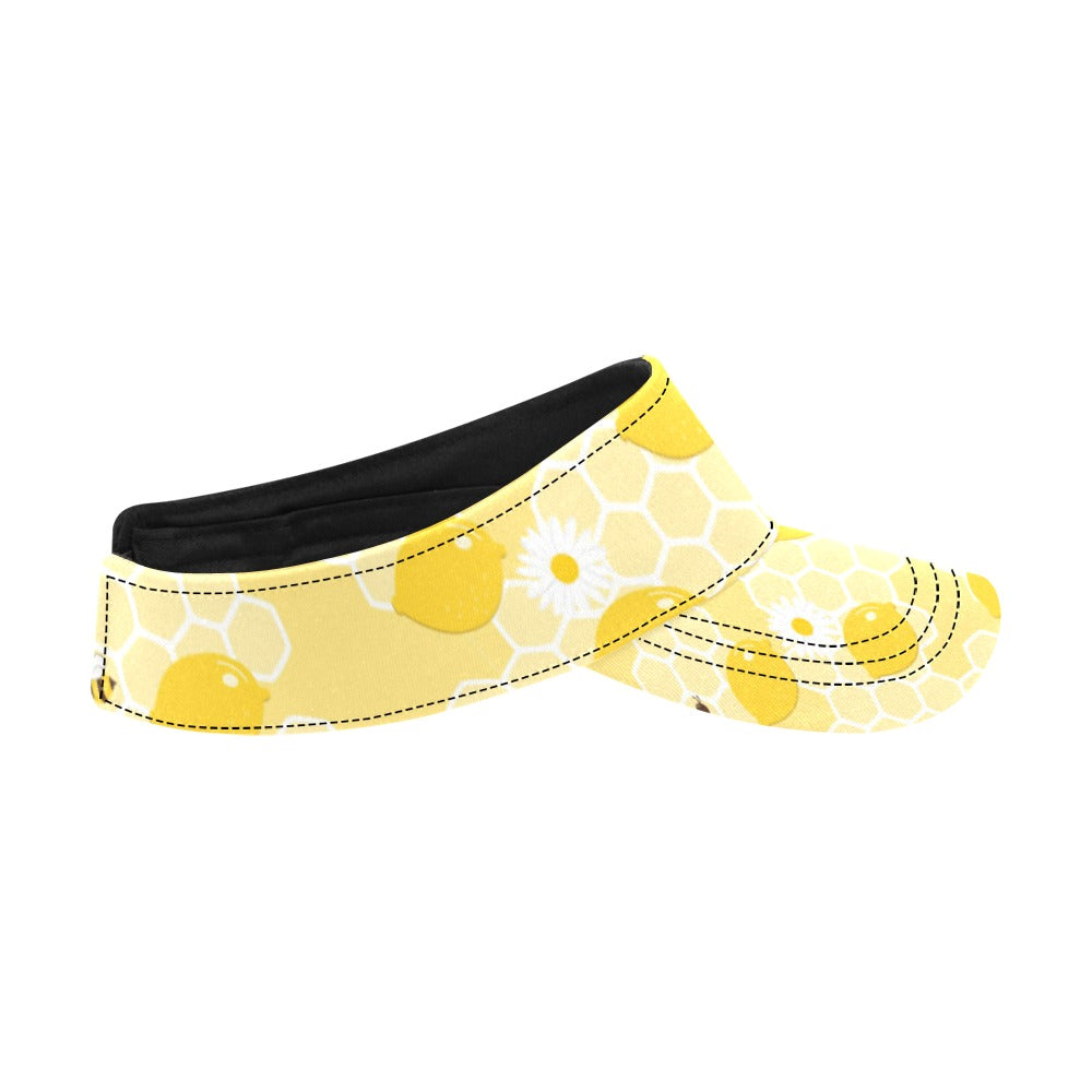 Honey Bee Honeycomb Print Design LKS3010 Unisex Sun Visor