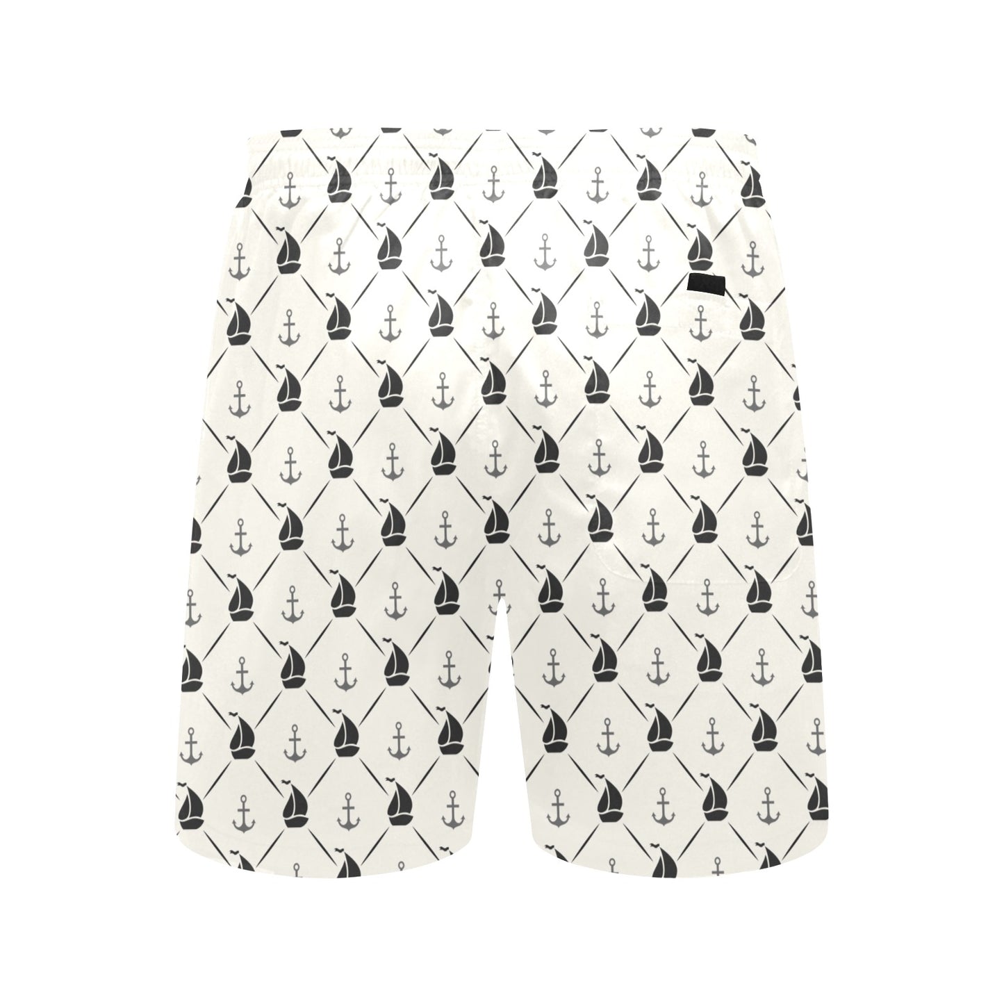 Sailboat Print Design LKS302 Men's Swim Trunks Beach Shorts