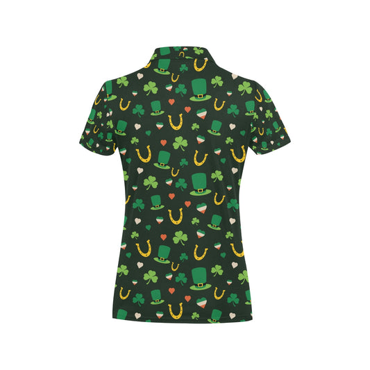 Shamrock Print Design LKS308 Women's Polo Shirt