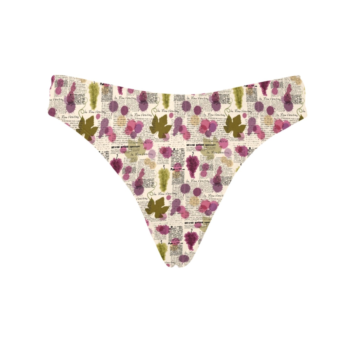 Wine Style Design Print Women's Thongs