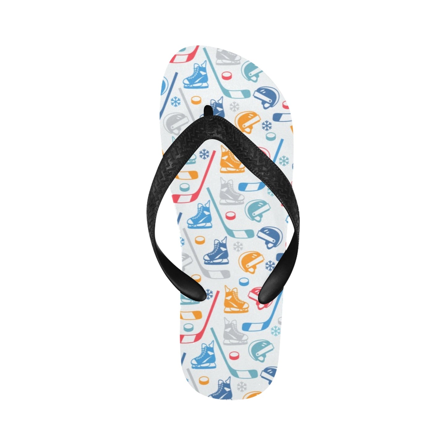 Hockey Equipment Print Design LKS301 Flip Flops