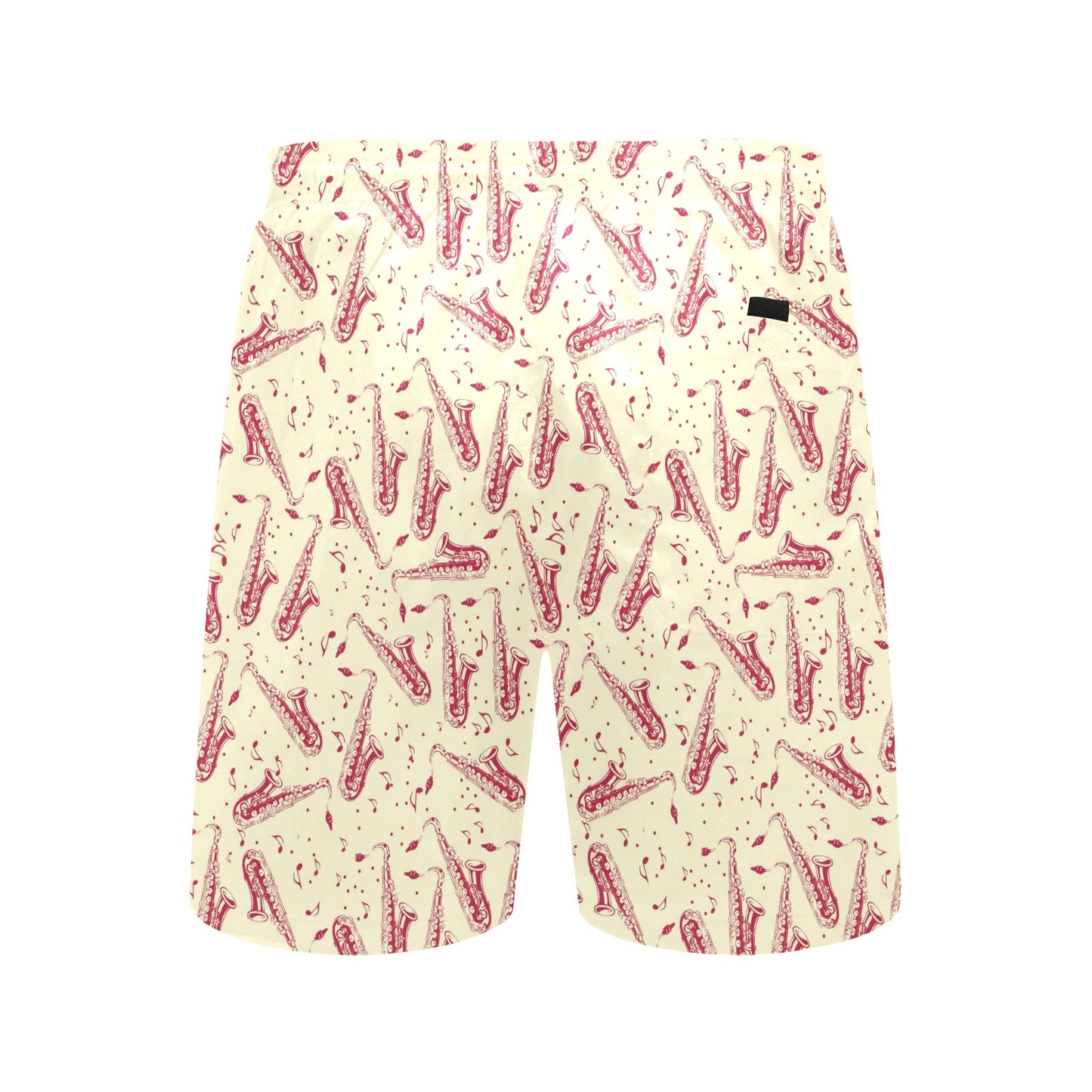 Saxophone Print Design LKS402 Men's Swim Trunks Beach Shorts