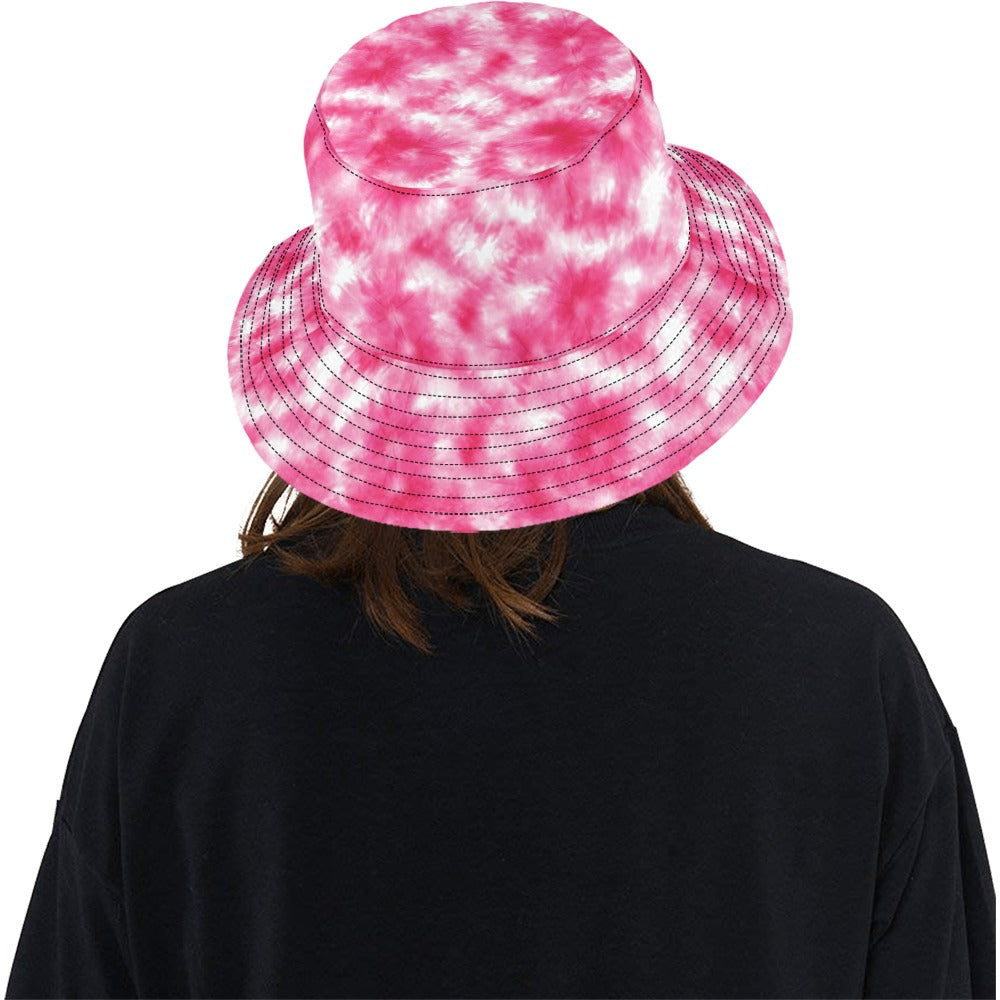 Tie Dye Pink Print Design LKS304 Unisex Bucket Hat