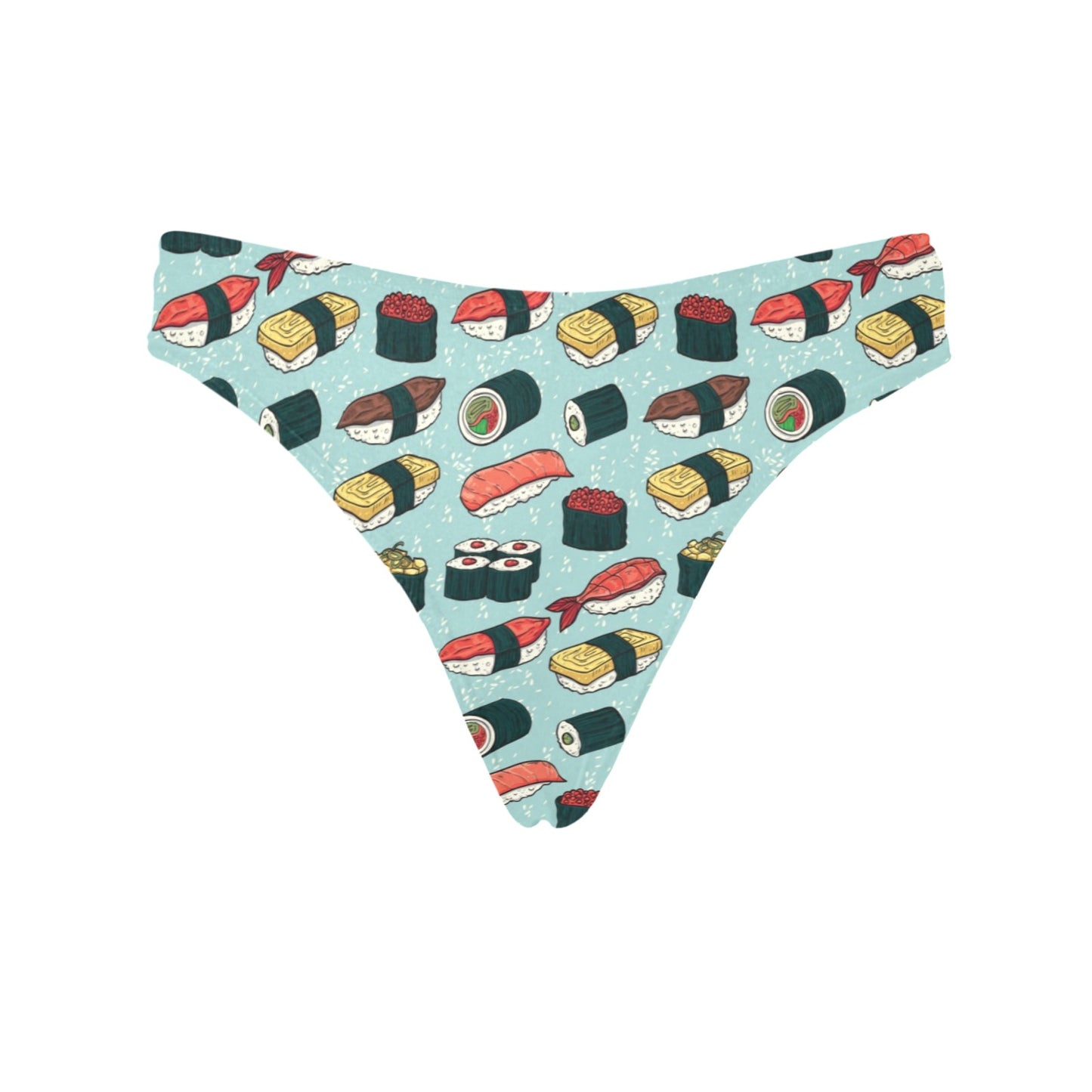 Sushi Pattern Design Women's Thongs