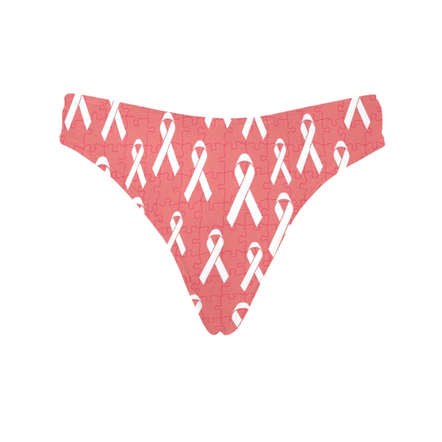 Autism Awareness Ribbon Design Print Women's Thongs