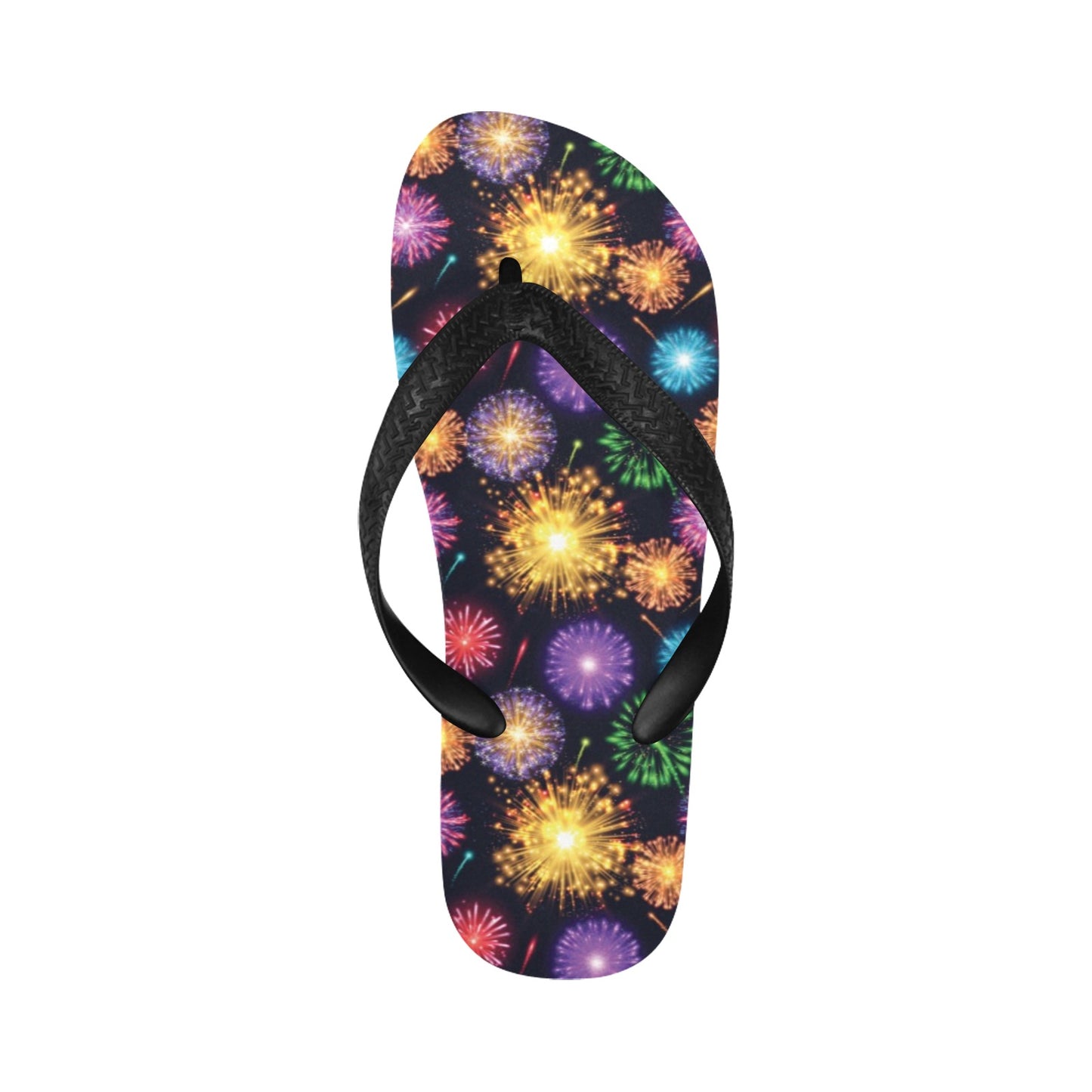 Firework Print Design LKS305 Flip Flops