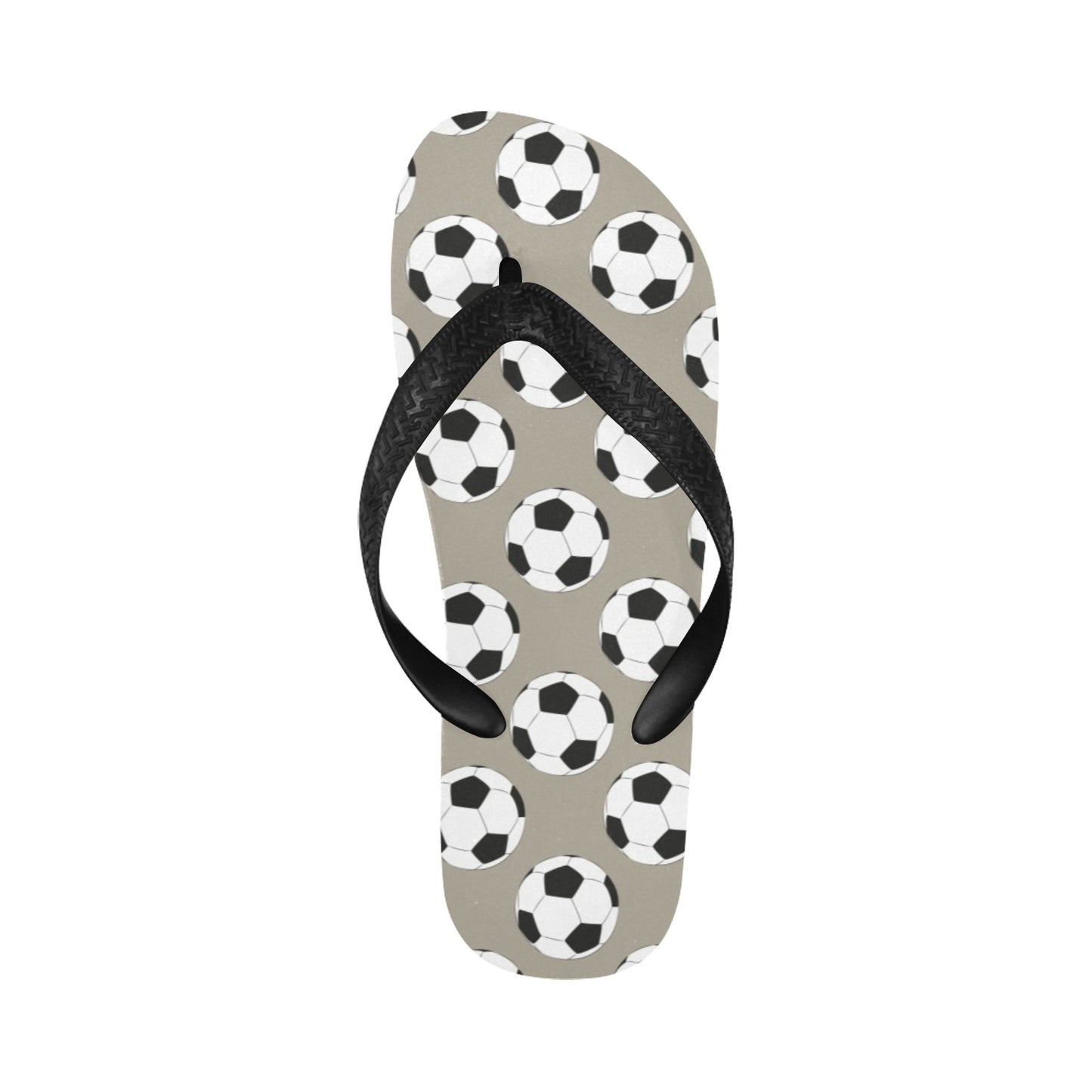 Soccer Ball Print Design LKS302 Flip Flops
