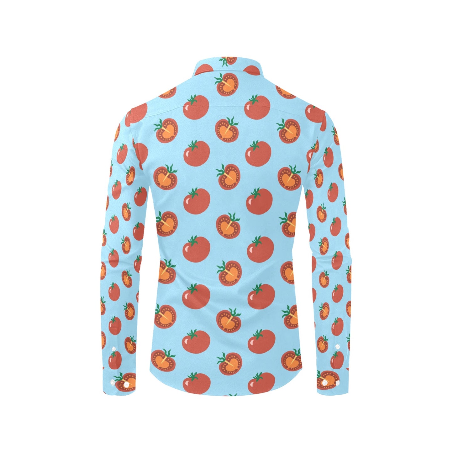 Tomato Print Design LKS304 Men's Long Sleeve Dress Shirt