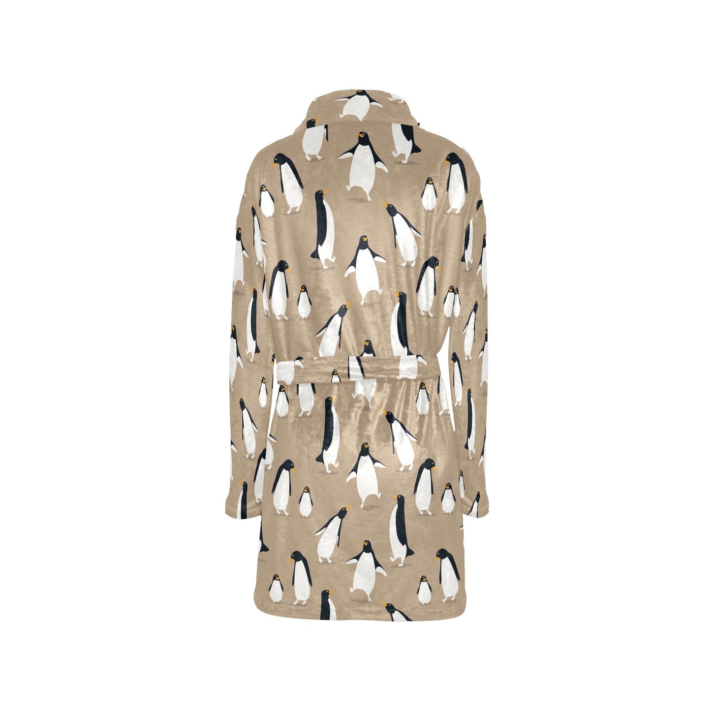 Penguin Pattern Print Design A01 Women's Fleece Robe