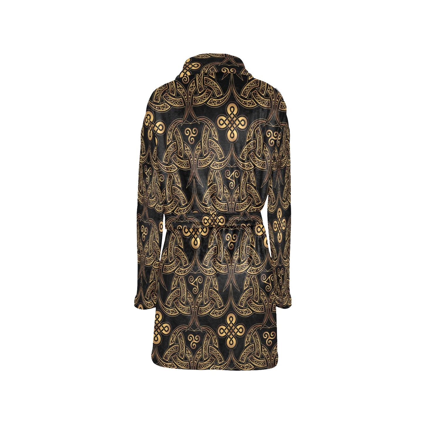 Celtic Knot Gold Design Women's Fleece Robe