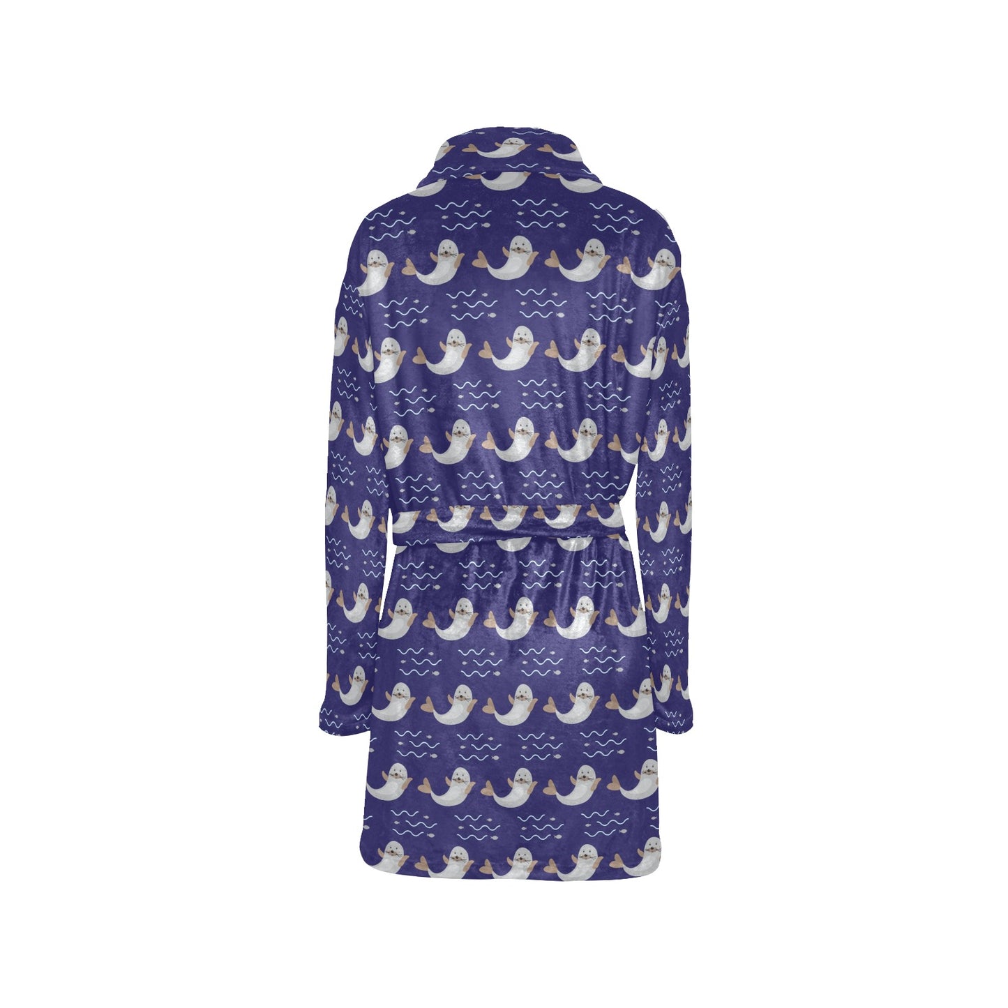 Sea Lion Print Design LKS404 Women's Fleece Robe