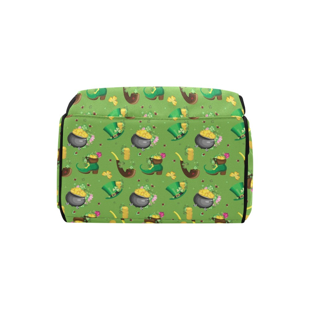 Shamrock Saint Patrick's Day Print Design LKS306 Diaper Bag Backpack