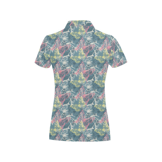Butterfly Pattern Print Design 01 Women's Polo Shirt