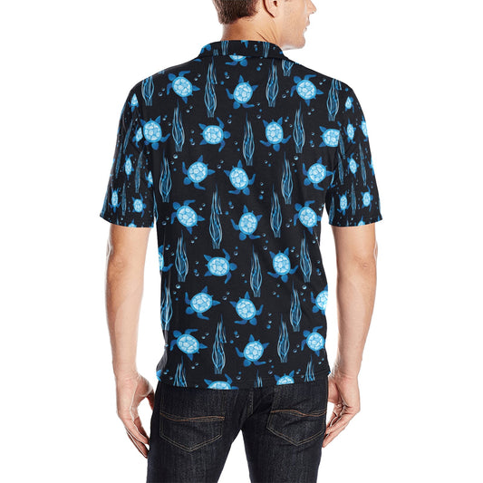 Sea Turtle Print Design LKS3013 Men Polo Shirt