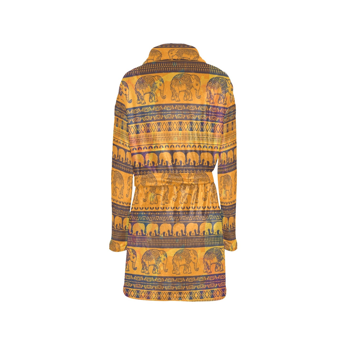 Elephant Aztec Women's Fleece Robe