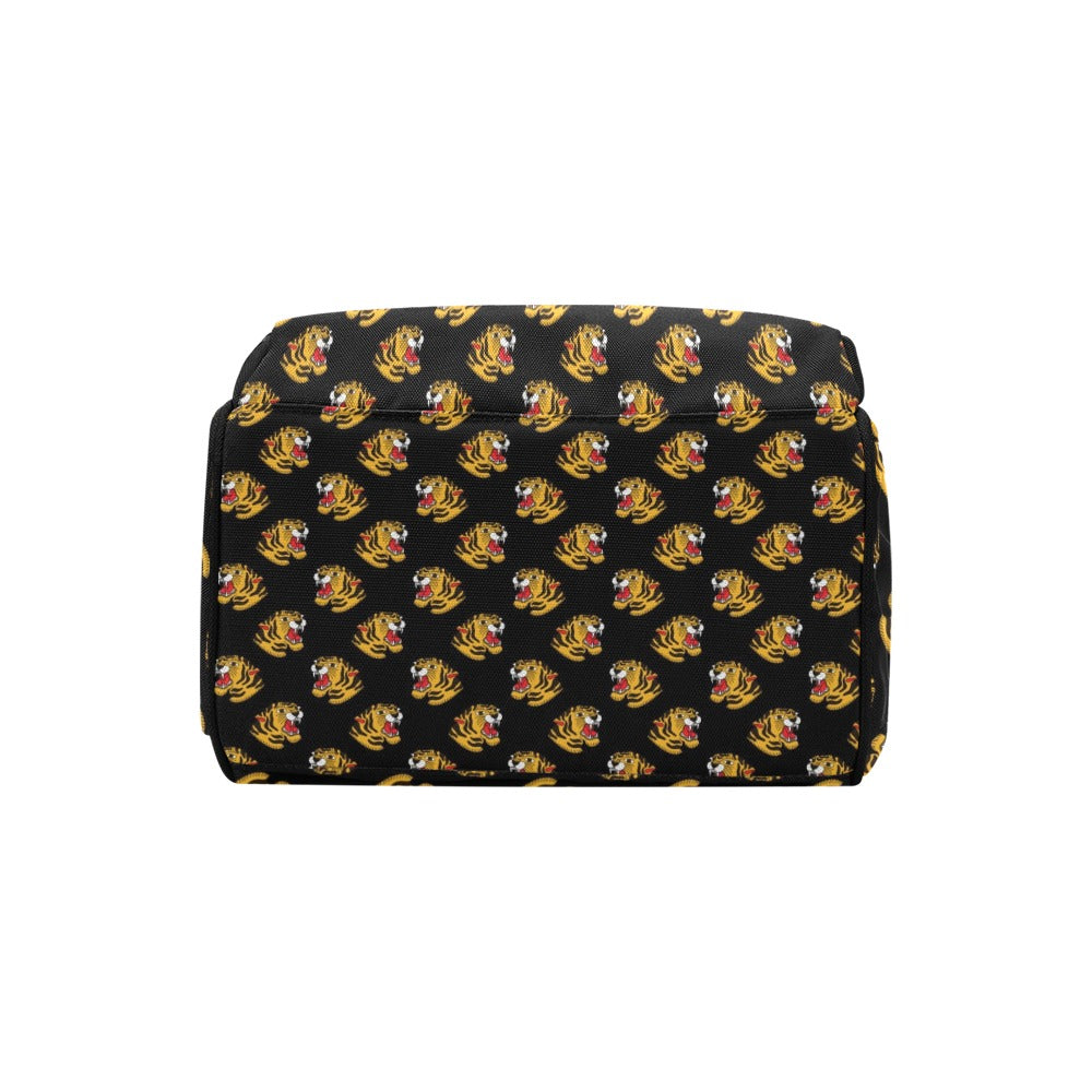 Tiger Head Print Design LKS306 Diaper Bag Backpack