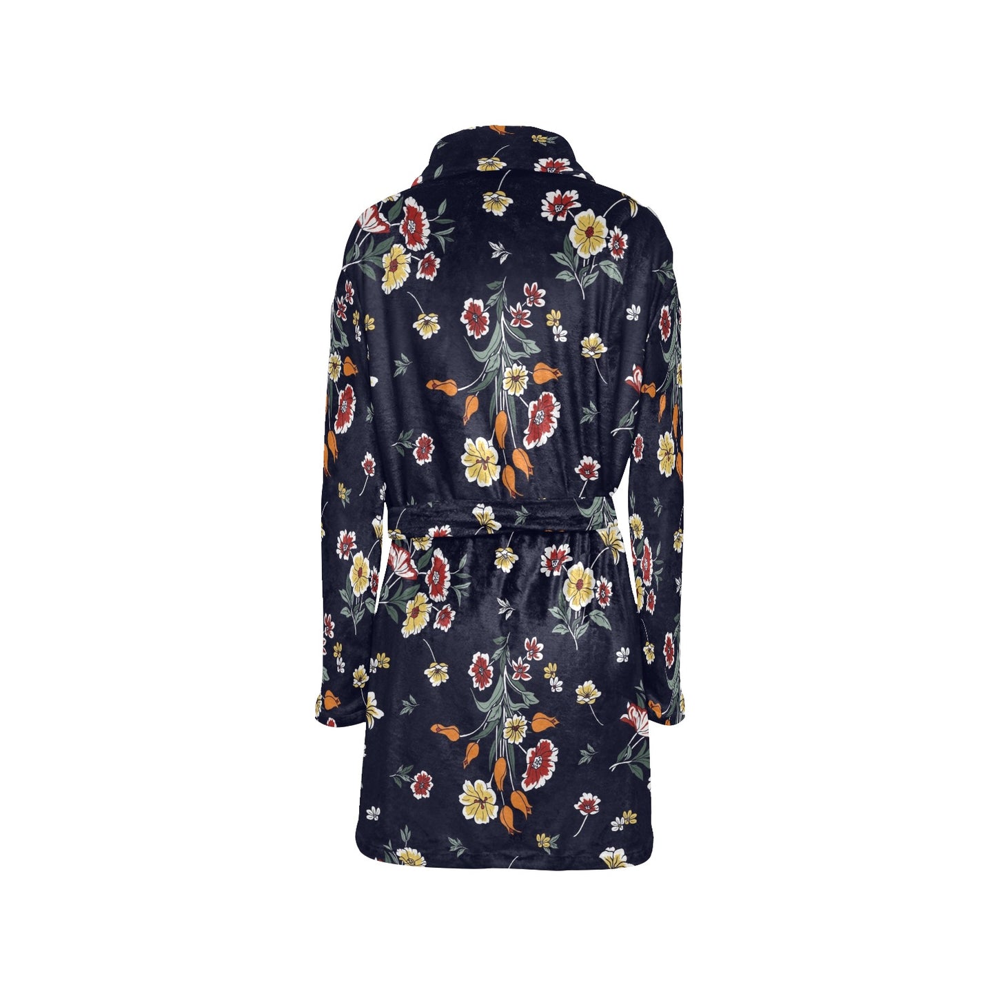 Summer Floral Pattern Print Design SF01 Women's Fleece Robe