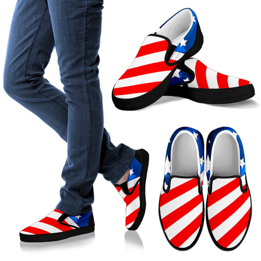 American flag Style Men Slip Ons Shoes