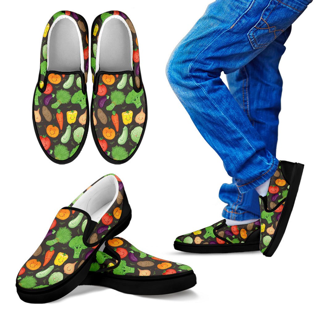 Vegan Funny Themed Design Print Men Slip Ons Shoes