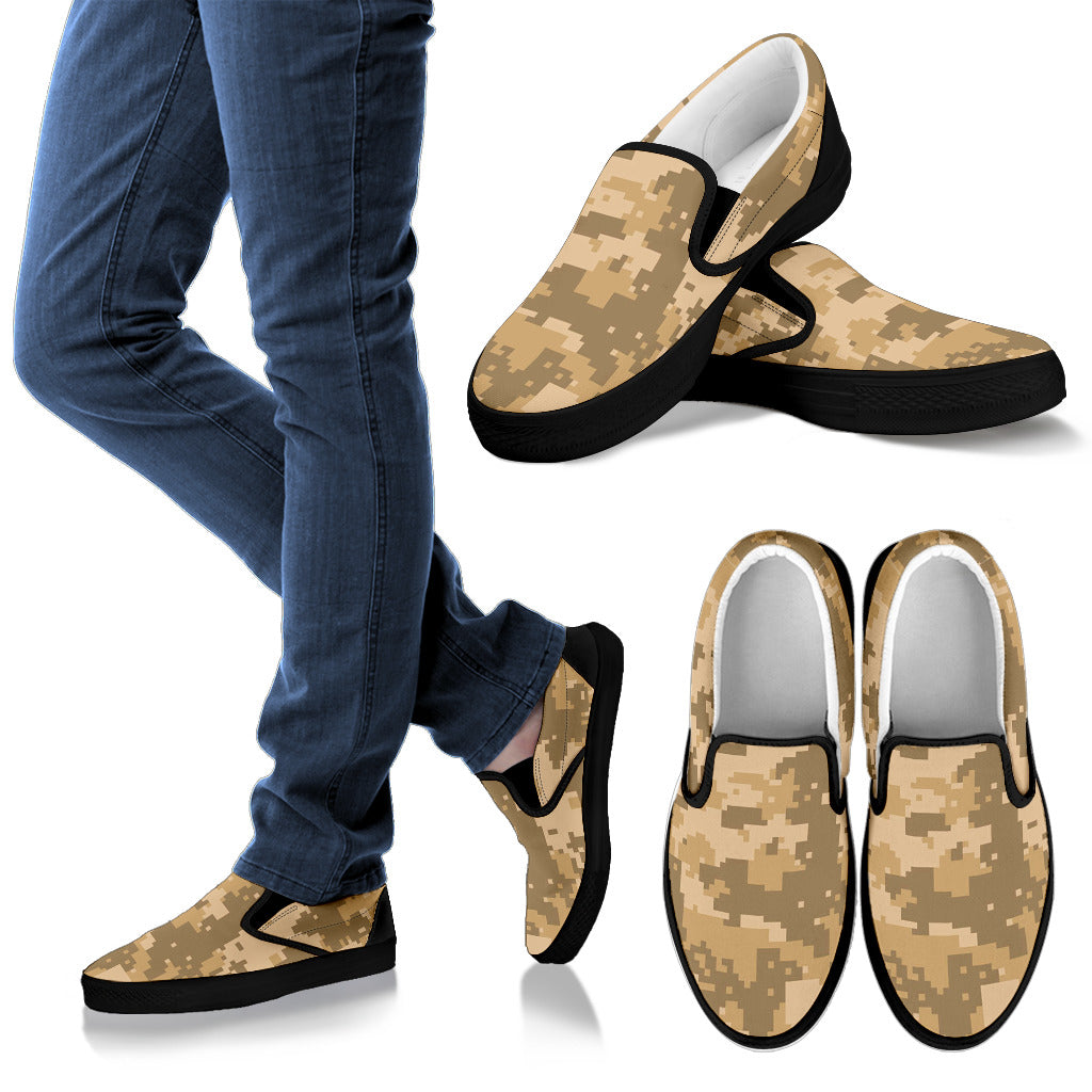 ACU Digital Desert Camouflage Men Slip Ons Shoes