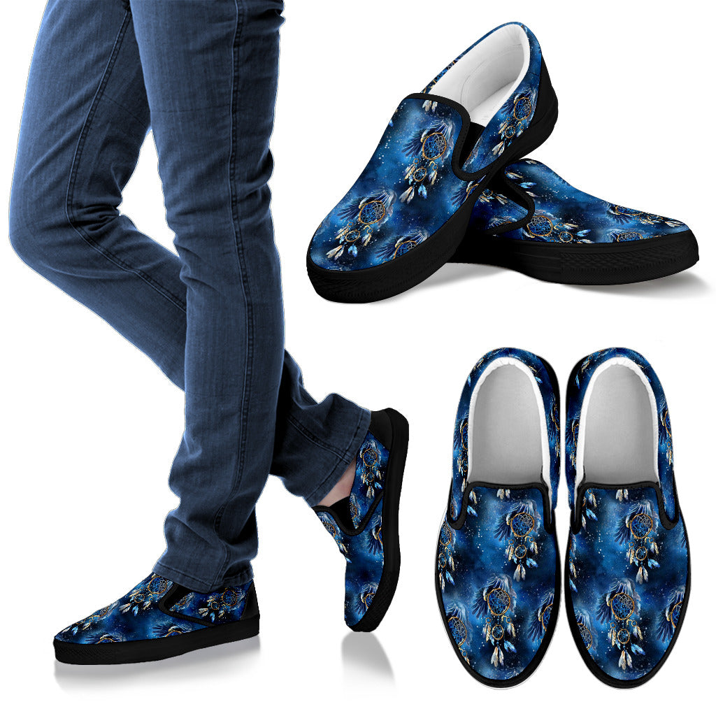 Eagles Dream Catcher Themed Men Slip Ons Shoes