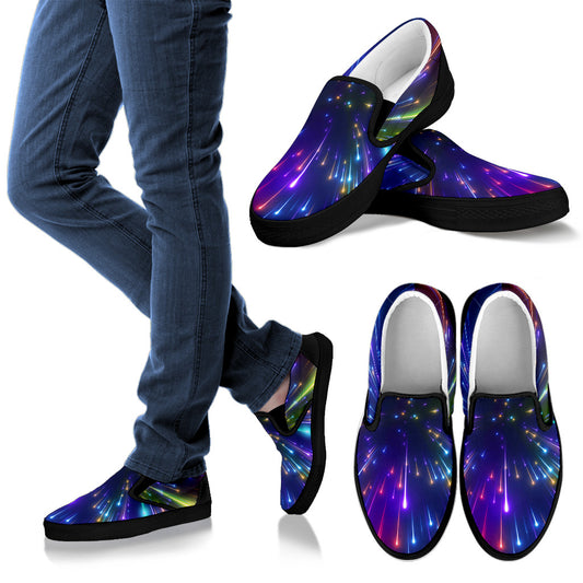 Celestial Rainbow Speed Light Men Slip Ons Shoes