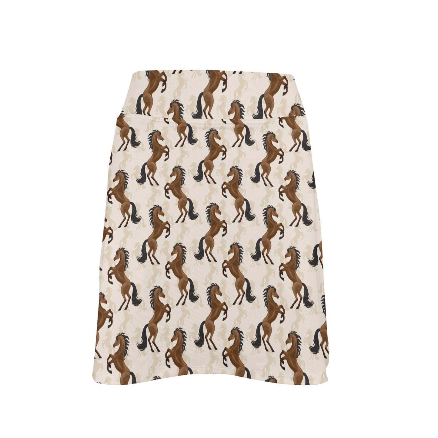 Horse Print Design LKS308 Women's Golf Skirt with Pocket