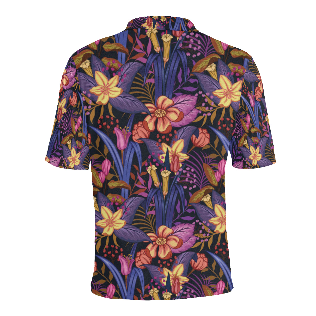 Lily Pattern Print Design LY016 Men Polo Shirt