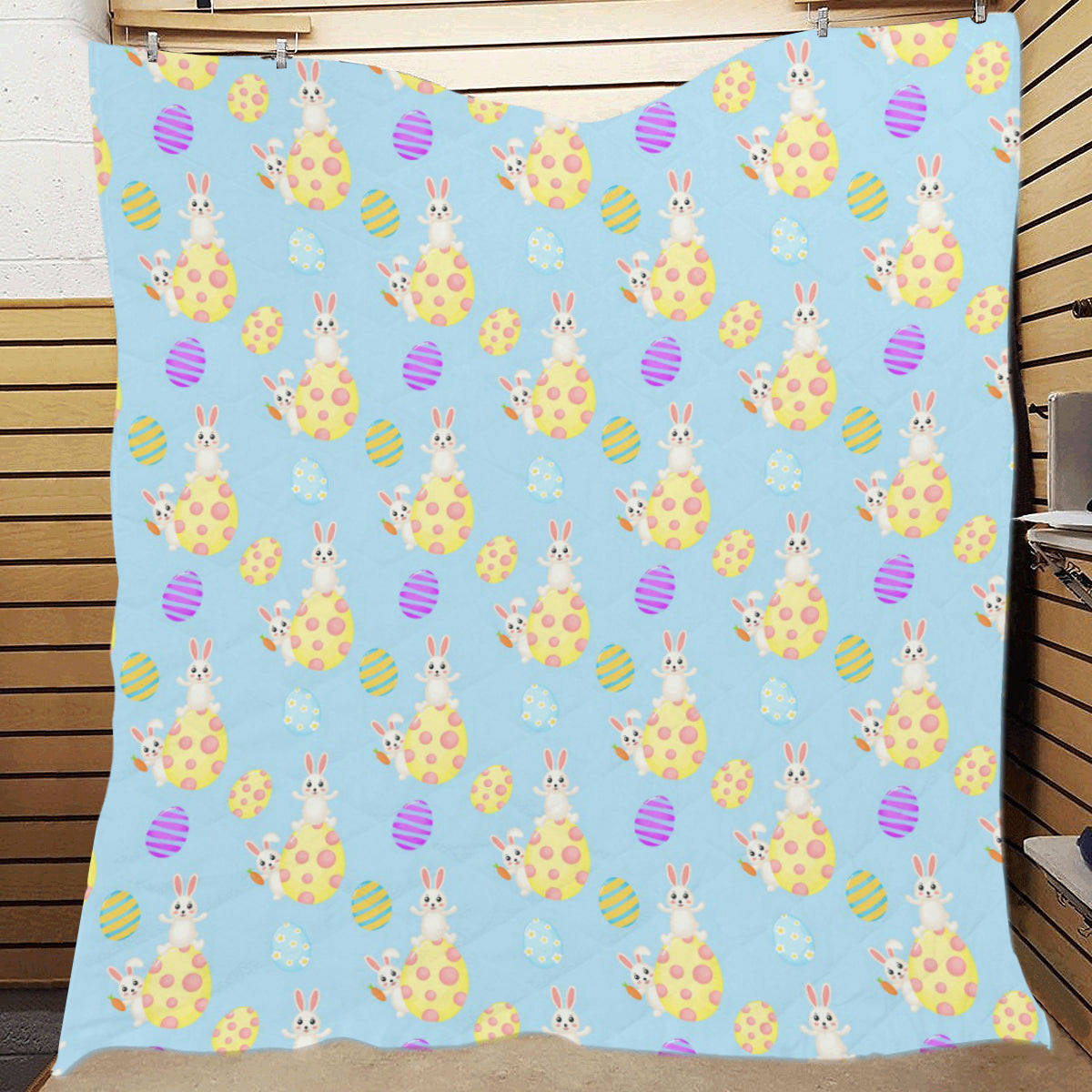 Easter Eggs Pattern Print Design RB015 Premium Quilt