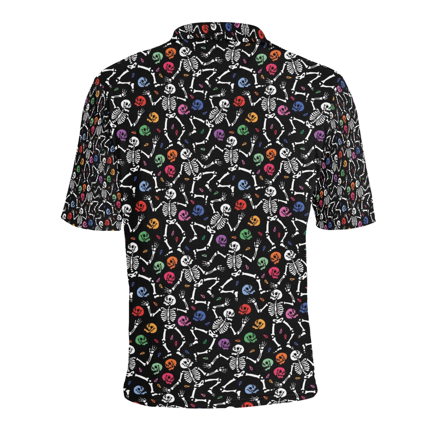 Skeleton Print Design LKS307 Men Polo Shirt