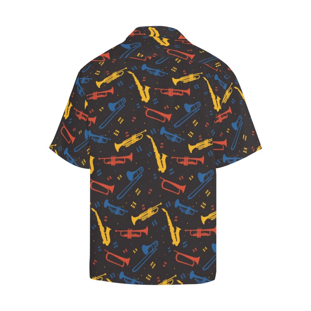 Saxophone Print Design LKS407 Men's Men's Hawaiian Shirt