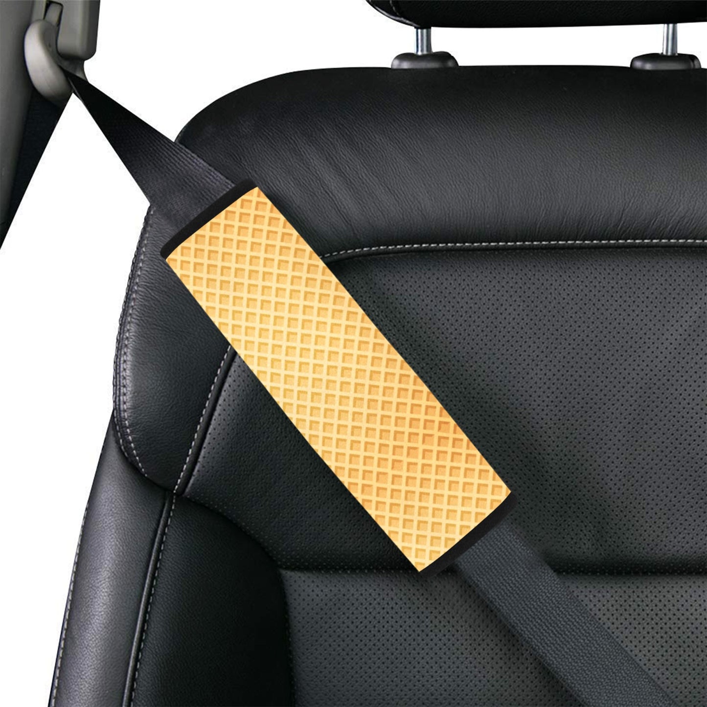 Waffle Texture Print Design LKS302 Car Seat Belt Cover