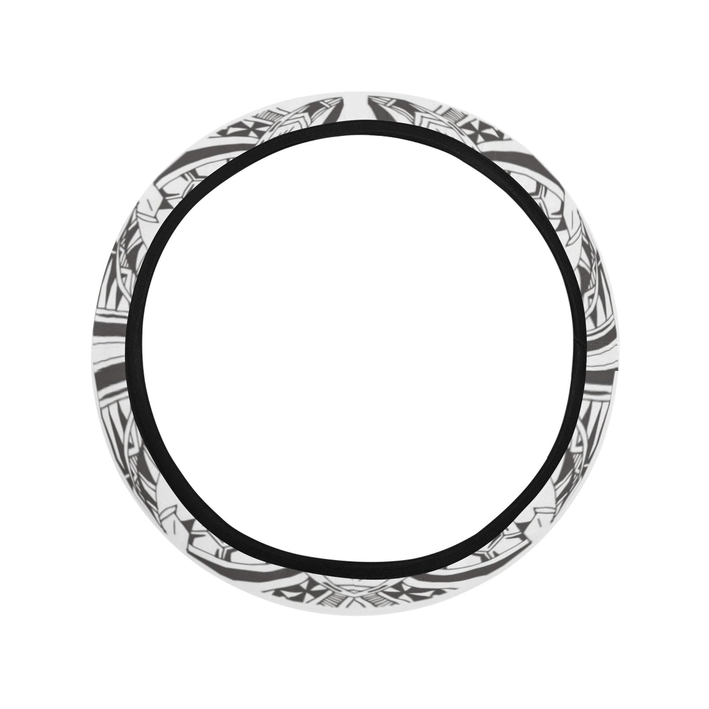 Samoan Style Print Design LKS301 Steering Wheel Cover with Elastic Edge