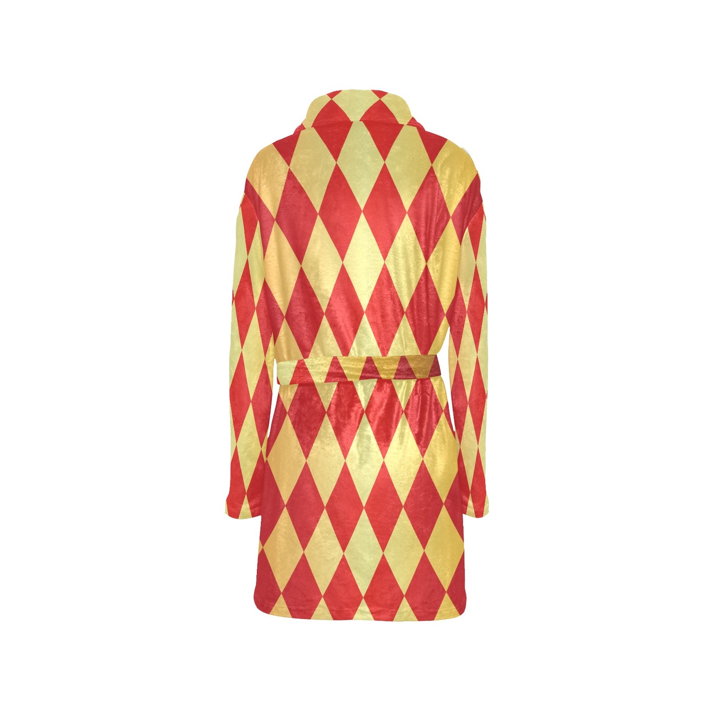Harlequin Pattern Print Design 03 Women's Fleece Robe