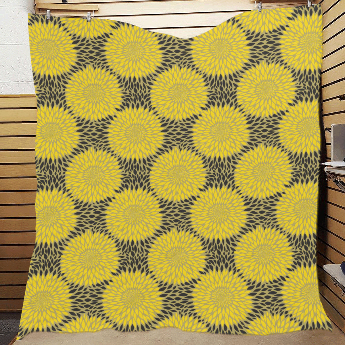 Sunflower Pattern Print Design SF06 Premium Quilt
