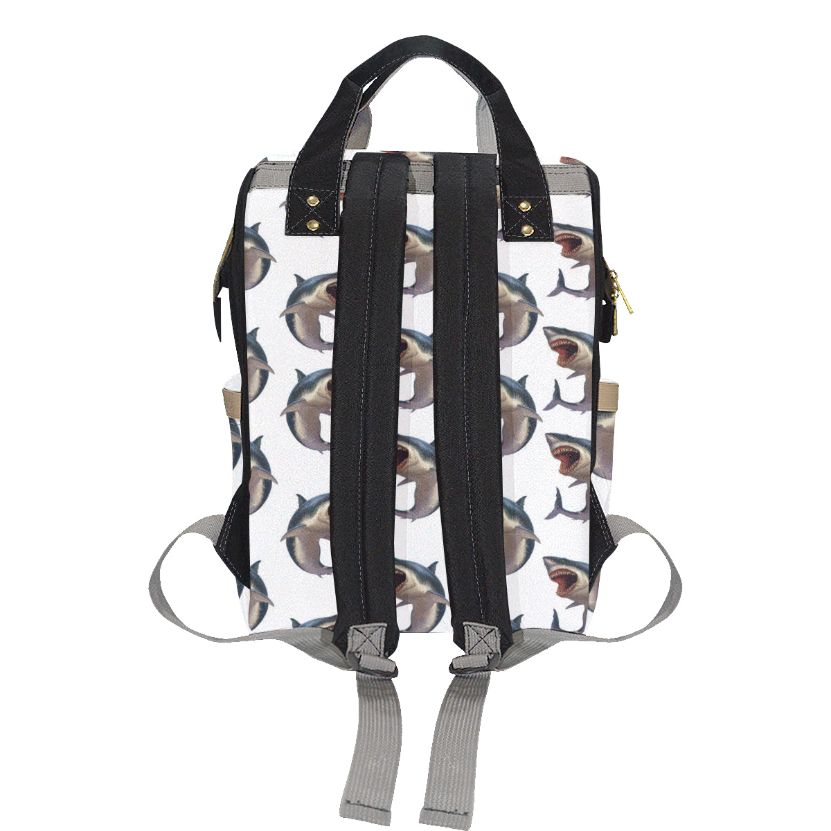 Great White Shark Pattern Print Design 03 Diaper Bag Backpack