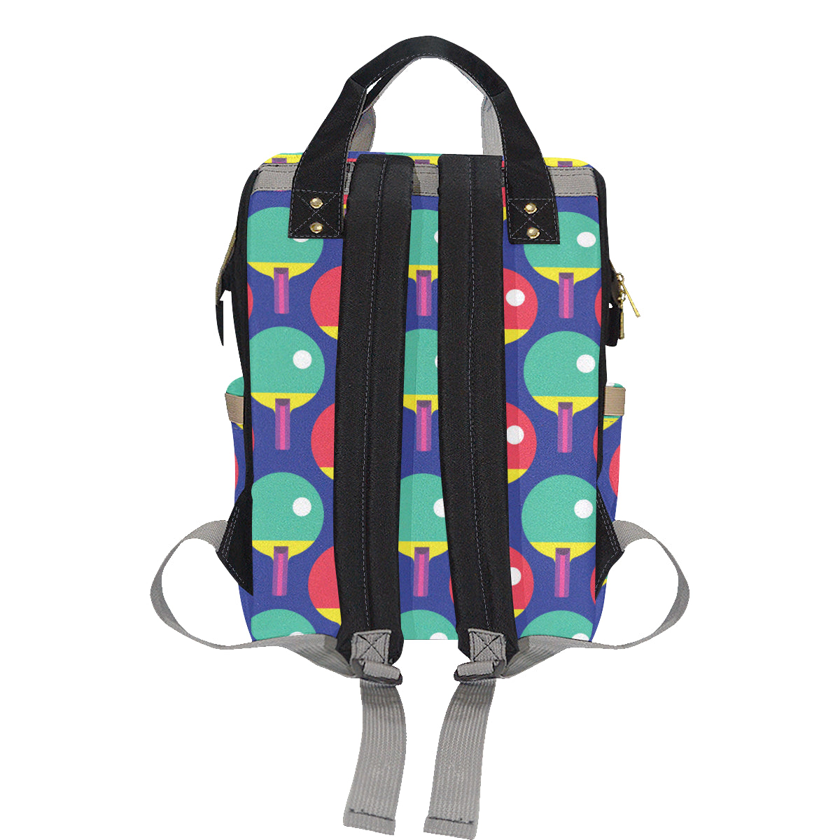 Ping Pong Pattern Print Design A03 Diaper Bag Backpack