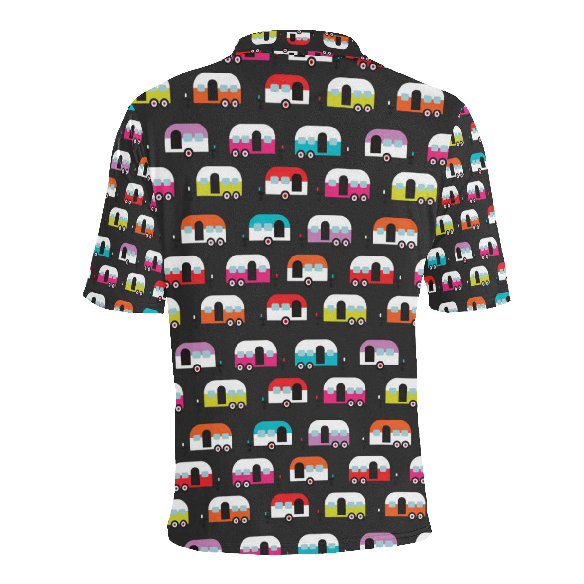 Camper Caravan Pattern Men Polo Shirt