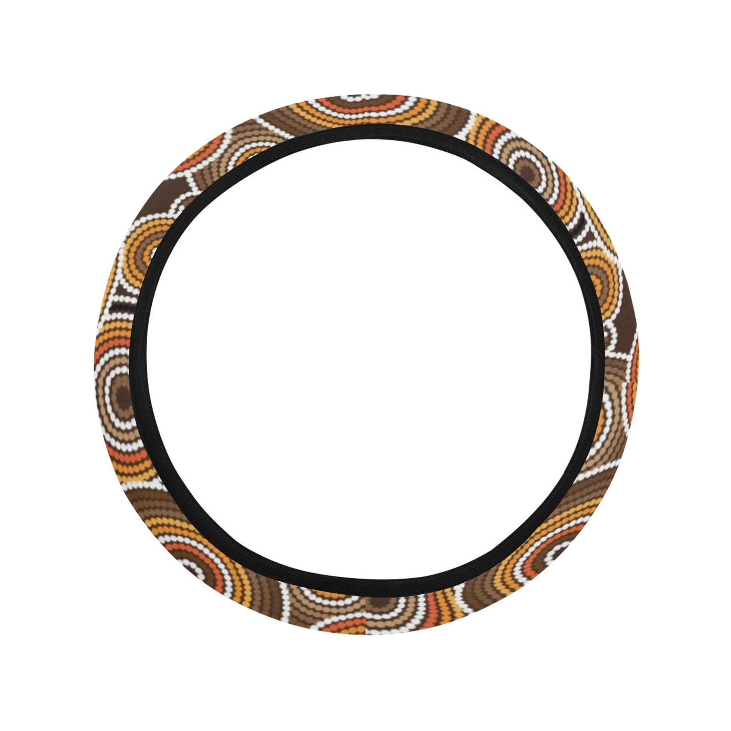 Aboriginal Print Design LKS402 Steering Wheel Cover with Elastic Edge