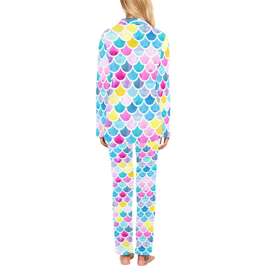 Scales Print Design LKS402 Women's Long Pajama Set