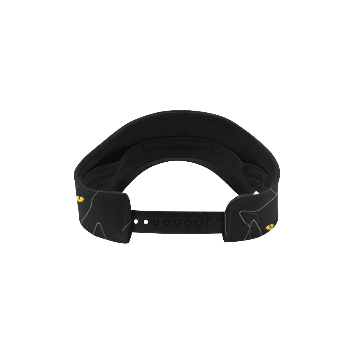 Black Cat Yellow Eyes Print Pattern Unisex Sun Visor