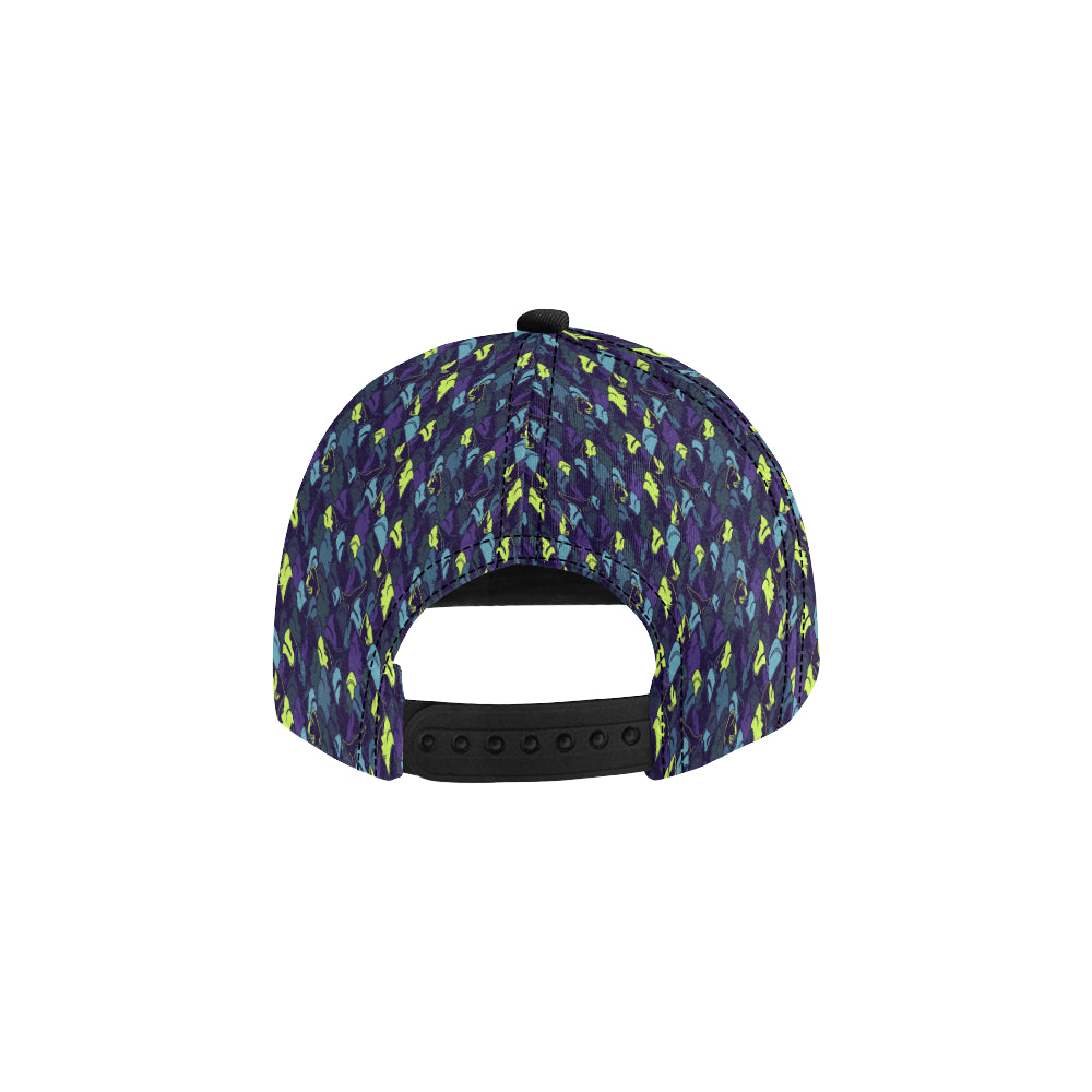 Shark Neon color Print Snapback Cap